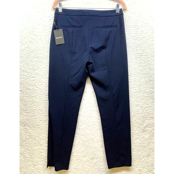DKNY Pants Womens Small Blue Straight Leg Mid Rise Pockets Trousers Casual - Picture 2 of 10